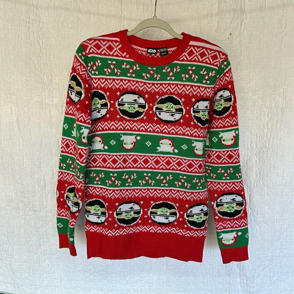 Star Wars mandalorian baby yoda Christmas sweater